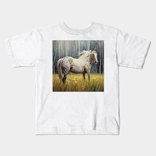 portrait of a bay horse Kids T-Shirt